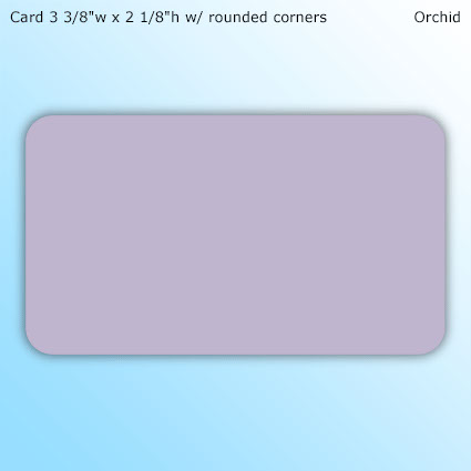 RediPerf Card - 8 up. Card - 3⅜"w x 2⅛"h w/ rounded corners. Color - Orchid. RediPerf Card - 8 up. Card - 3⅜"w x 2⅛"h w/ rounded corners. Color - Orchid.
