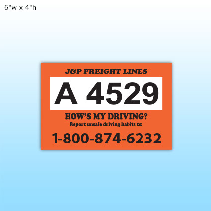 Giant Number Decals - 6"w x 4"h Giant Number Decals - 6"w x 4"h