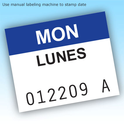Inspection Sticker - Use manual labeling machine to stamp date Inspection Sticker - Use manual labeling machine to stamp date