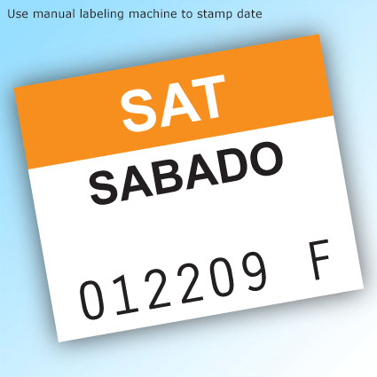 Inspection Sticker - Use manual labeling machine to stamp date Inspection Sticker - Use manual labeling machine to stamp date