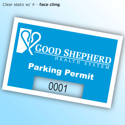 Square Kut Decals - Face Mount - Clear static w/ # - face cling Square Kut Decals - Face Mount - Clear static w/ # - face cling