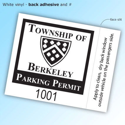 Square 2x2 w/Tab Decal - White vinyl - back adhesive and # Square 2x2 w/Tab Decal - White vinyl - back adhesive and #