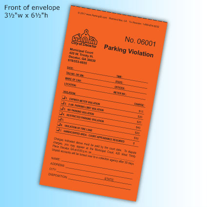 Carbon Tickets - front of Orange envelope 3½"w x 6½"h Carbon Tickets - front of Orange envelope 3½"w x 6½"h