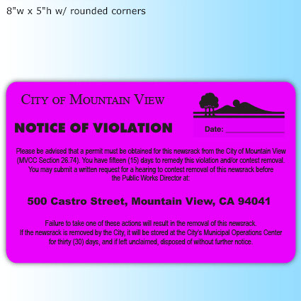 Warning Stickers - 8"w x 5"h w/ rounded corners Warning Stickers - 8"w x 5"h w/ rounded corners