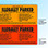 Warning Stickers - 6"w x 3"h w/ rounded corners. Stock options: fluorescent red removable or fluorescent orange permanent adhesives