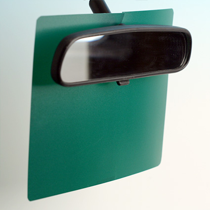 Big Tag - Blank on rear view mirror - front Big Tag - Blank on rear view mirror - front