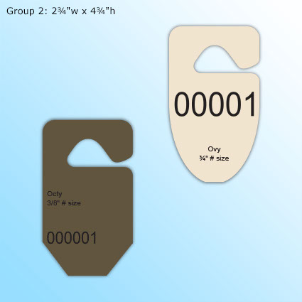 Chrome Hang Tags - Group 2 sizes: 2¾"w x 4¾"h Chrome Hang Tags - Group 2 sizes: 2¾"w x 4¾"h