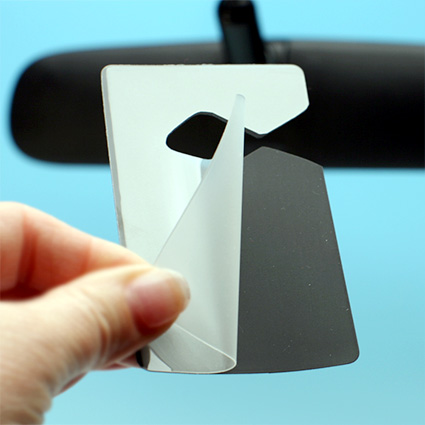 LamiTag (TM) Colored - clear top & black bottom sheets - unsealed