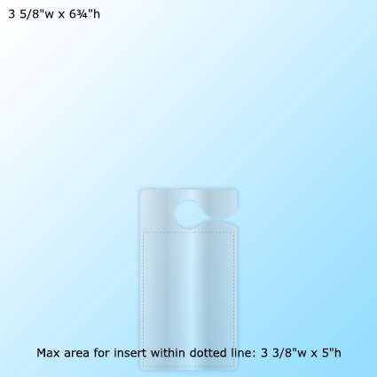 LamiTag (TM) - 3⅝"w x 6¾"h w/ max area for insert within dotted line: 3⅜"w x 5"h LamiTag (TM) - 3⅝"w x 6¾"h w/ max area for insert within dotted line: 3⅜"w x 5"h