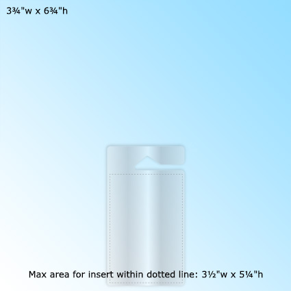 LamiTag (TM) - 3¾"w x 6¾"h w/ max area for insert within dotted line: 3½"w x 5¼"h LamiTag (TM) - 3¾"w x 6¾"h w/ max area for insert within dotted line: 3½"w x 5¼"h