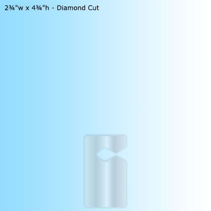 LamiTag (TM) - 2¾"w x 4¾"h - Diamond Cut LamiTag (TM) - 2¾"w x 4¾"h - Diamond Cut