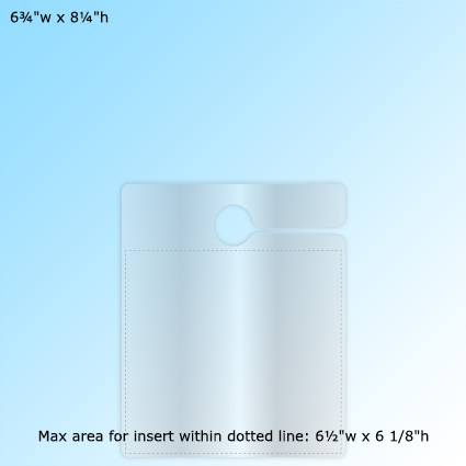 LamiTag (TM) - 6¾"w x 8¼"h w/ max area for insert within dotted line: 6½"w x 6⅛"h LamiTag (TM) - 6¾"w x 8¼"h w/ max area for insert within dotted line: 6½"w x 6⅛"h