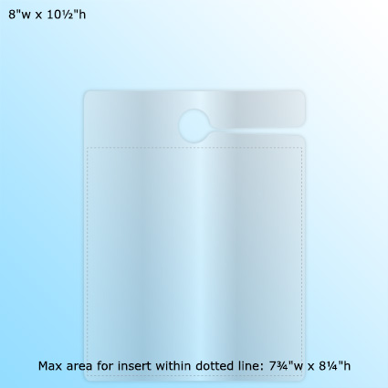 LamiTag (TM) - 8"w x 10½"h w/ max area for insert within dotted line: 7¾"w x 8¼"h LamiTag (TM) - 8"w x 10½"h w/ max area for insert within dotted line: 7¾"w x 8¼"h