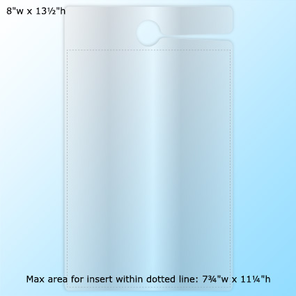 LamiTag (TM) - 8"w x 13½"h w/ max area for insert within dotted line: 7¾"w x 11¼"h LamiTag (TM) - 8"w x 13½"h w/ max area for insert within dotted line: 7¾"w x 11¼"h