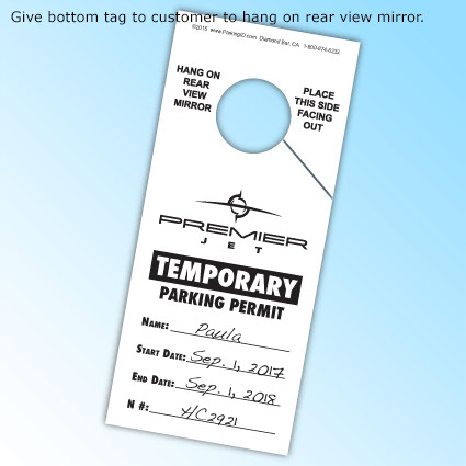 NCR Hanger - give bottom tag to customer to hang on RVM NCR Hanger - give bottom tag to customer to hang on RVM