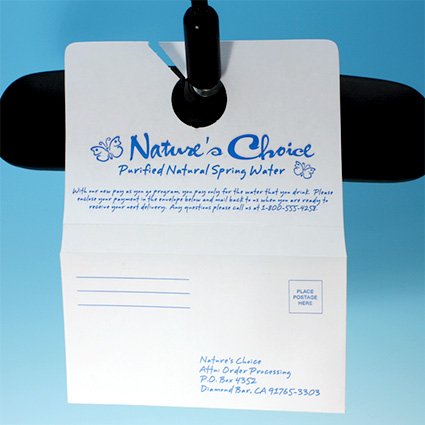 Pay Envelope w/ Hang Tag Receipt on rear view mirror