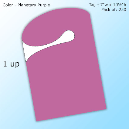 RediPerf Tags - 1 up. Color - Planetary Purple. Tag - 7"w x 10½"h . Pack of 250. RediPerf Tags - 1 up. Color - Planetary Purple. Tag - 7"w x 10½"h . Pack of 250.