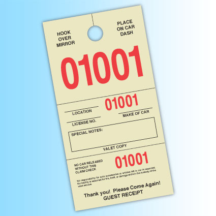 Valet Hang Tag Valet Hang Tag