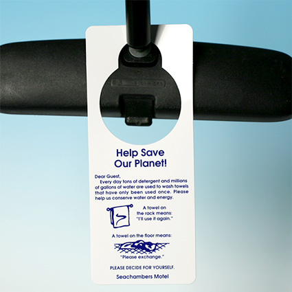 Vinyl Hanger on rear view mirror Vinyl Hanger on rear view mirror
